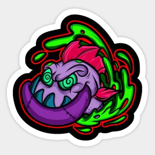 fish zombie Sticker